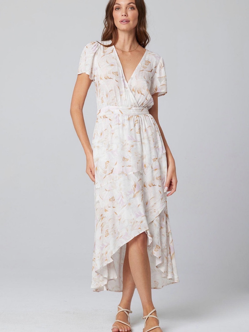 New floral wrap dress